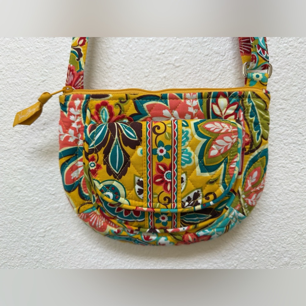 Vera Bradley Tallow Paisley Floral Quilted Crossbody Handbag